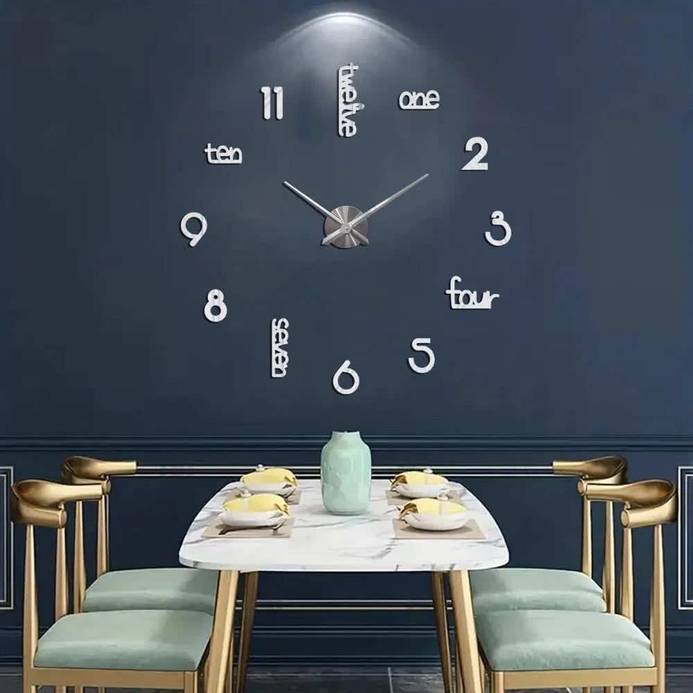 Modern Acrylic Wall Clock (Silent)