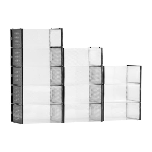 Stackable Shoe Storage Boxes (12 Pack) – Fits Up to UK Size 10.5