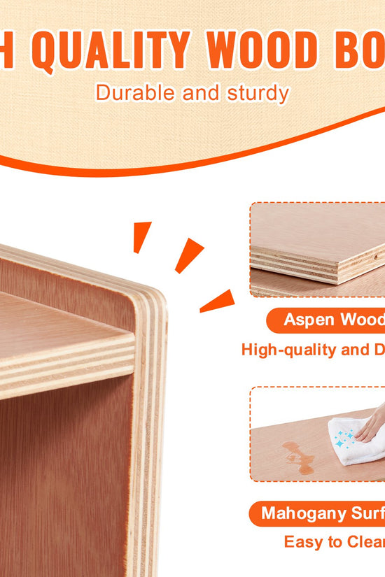 5-Compartment Cubby Storage Cabinet with Shelves – Classroom & Home Organizer (Natural)