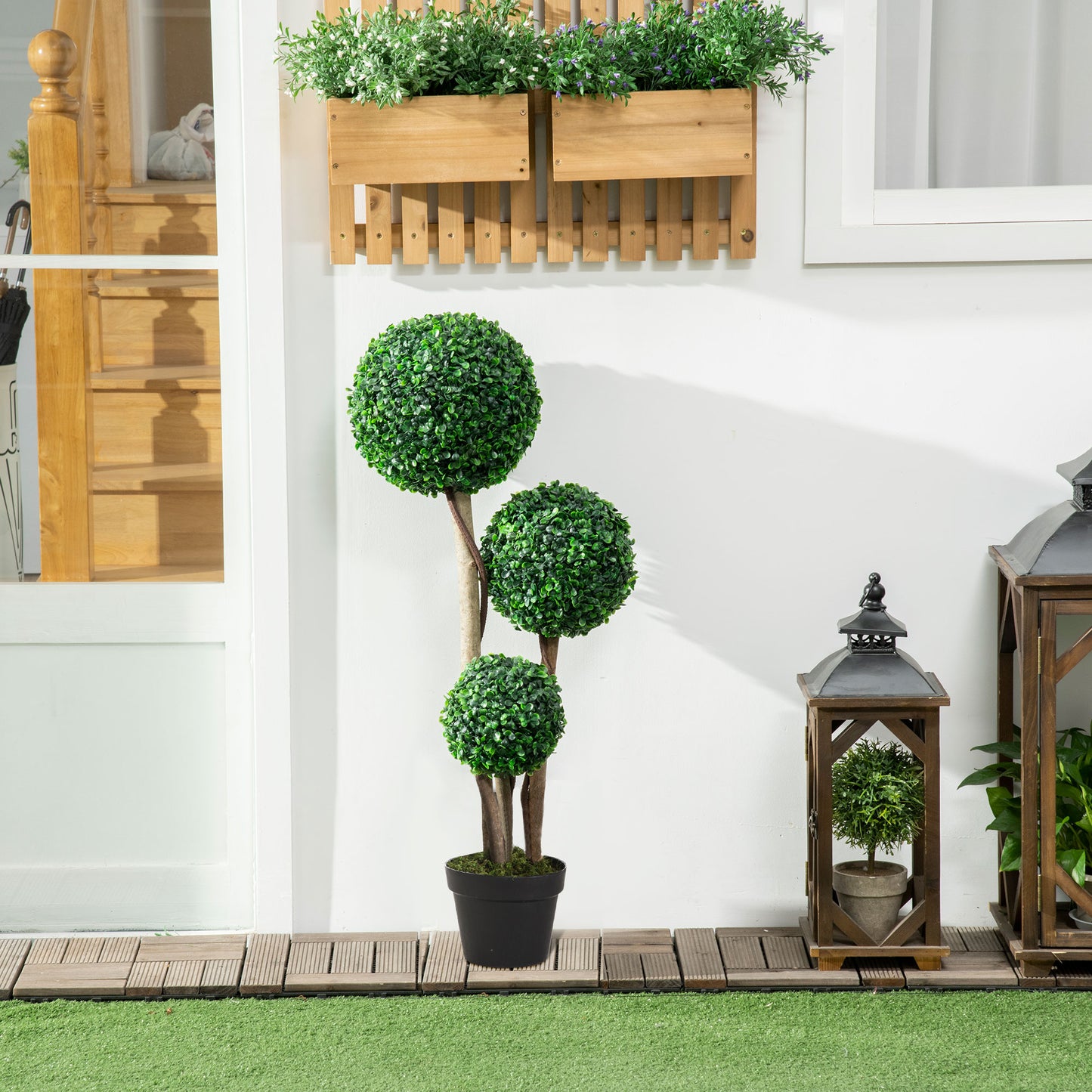 Artificial Boxwood Topiary Tree in Pot