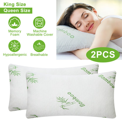 Queen Size Bamboo Memory Foam Pillow