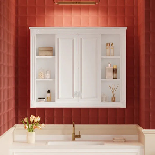 Wall-Mounted Medicine Cabinet with Adjustable Shelf & Soft-Close Door