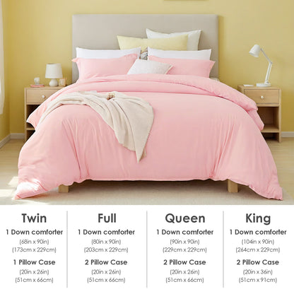 2-Pack Bohemian Bedding Set – White & Pink, Soft & Durable