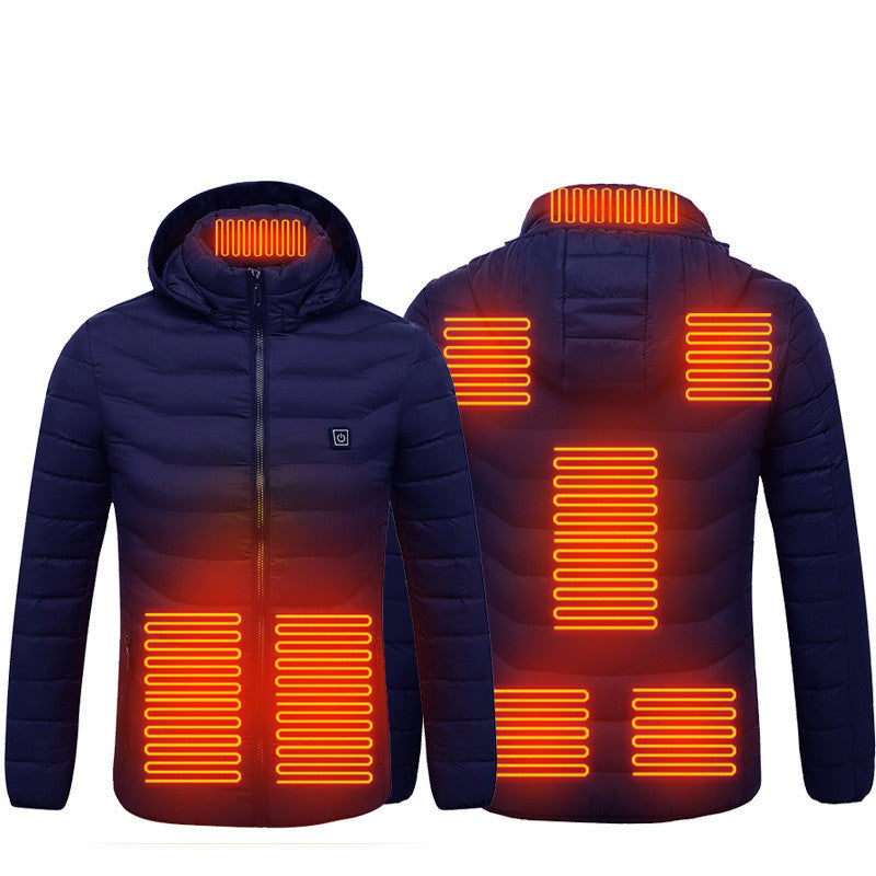 Men’s Heated Puffer Jacket – 9-Zone Electric Heating Coat