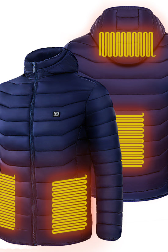 Men’s Heated Puffer Jacket – 9-Zone Electric Heating Coat