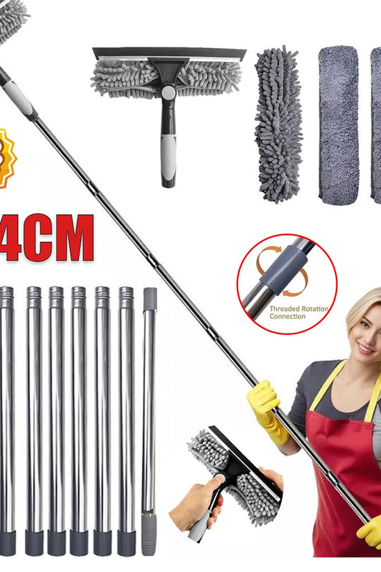 Telescopic Extendable Window Cleaner Equipment Glass Cleaning 4.5m Squeegee