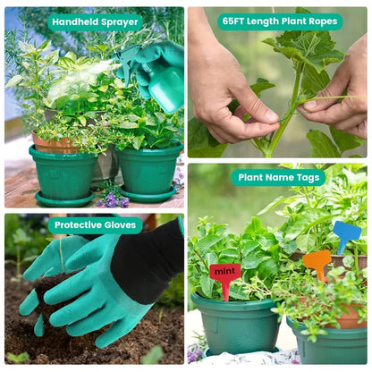 13-Piece Aluminum Gardening Tool Set with Storage Bag