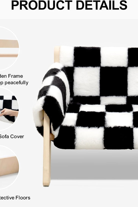 MEWOOFUN Raised Cat Bed with Wooden Legs – Soft Washable Cat Sofa for Indoor Cats & Kittens (56×45cm, 15kg Capacity)