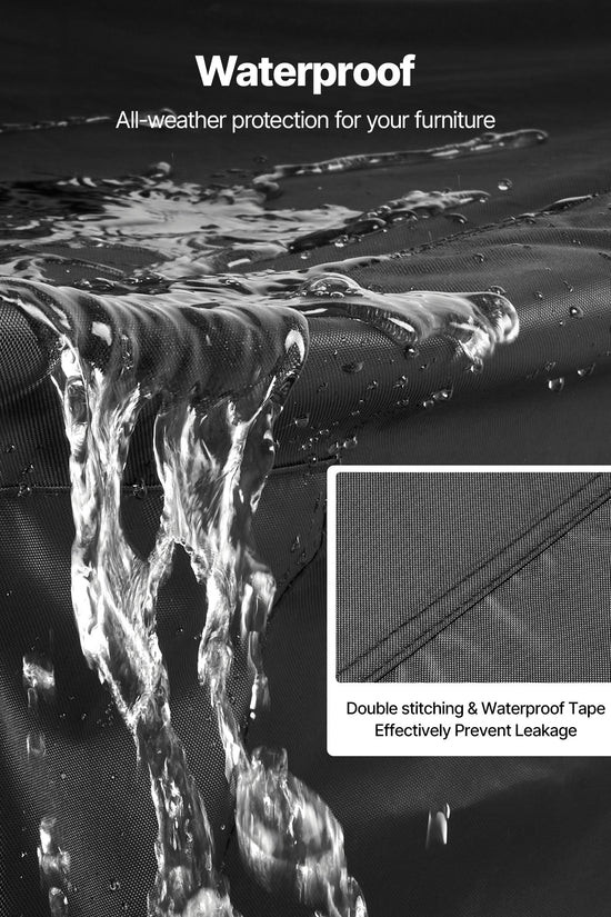 Heavy Duty Waterproof Patio Furniture Cover – Large Rectangular Table & Chairs