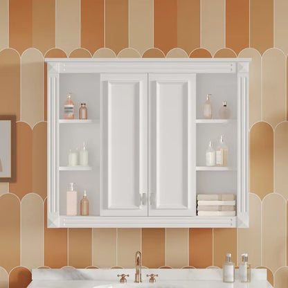 Wall-Mounted Medicine Cabinet with Adjustable Shelf & Soft-Close Door