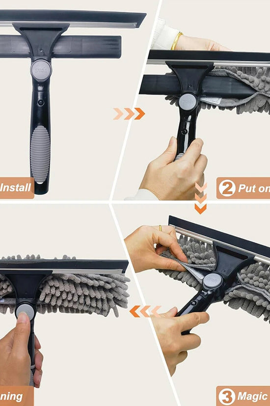 Telescopic Extendable Window Cleaner Equipment Glass Cleaning 4.5m Squeegee