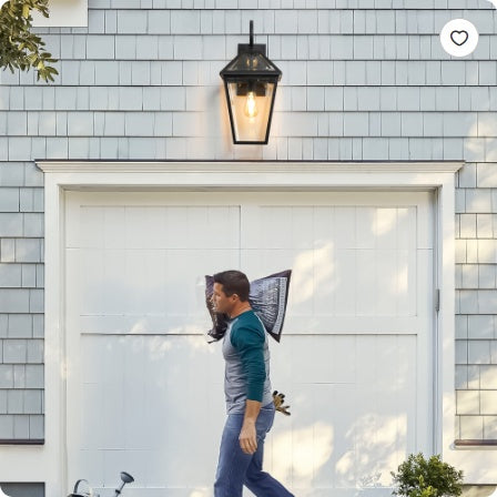 21" Outdoor Wall Lantern Light – Black Metal & Clear Glass Sconce