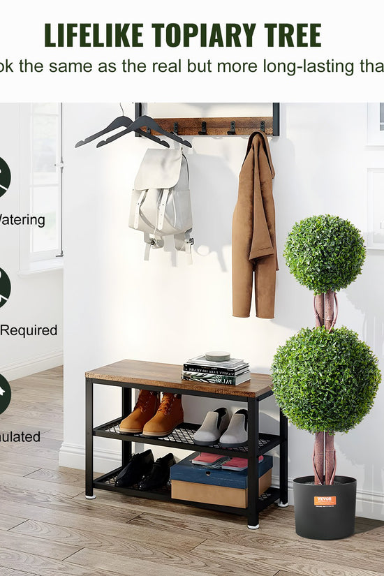 Artificial Boxwood Topiary Tree – 36” Double Ball (Set of 2)