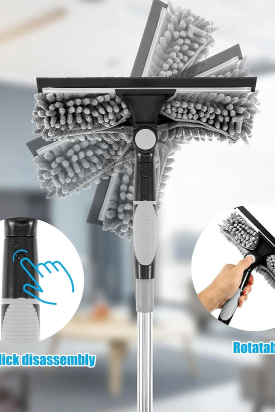 Telescopic Extendable Window Cleaner Equipment Glass Cleaning 4.5m Squeegee