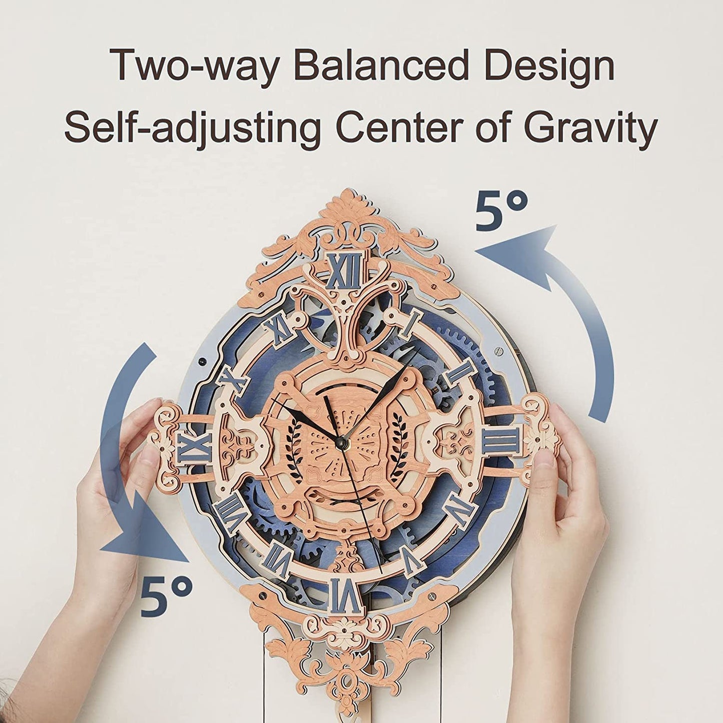 Robotime ROKR 3D Wooden Puzzle Wall Clock