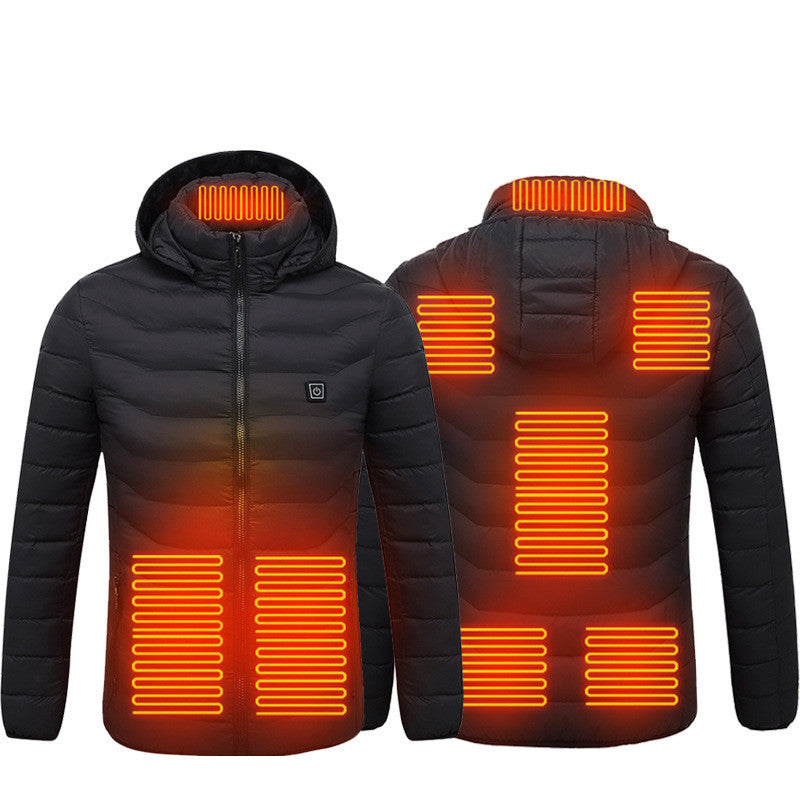 Men’s Heated Puffer Jacket – 9-Zone Electric Heating Coat