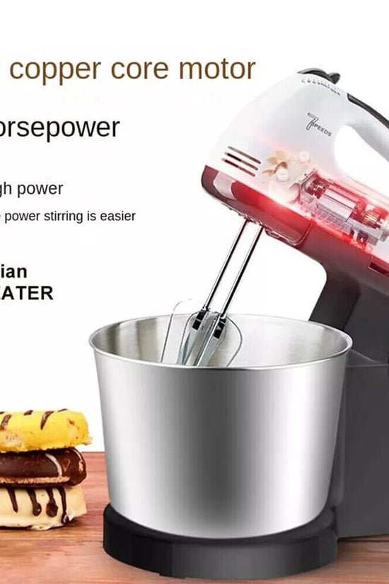 100W Electric Stand Mixer with Mixing Bowl – Cake, Dough & Batter Blender