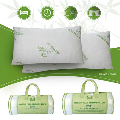 Queen Size Bamboo Memory Foam Pillow