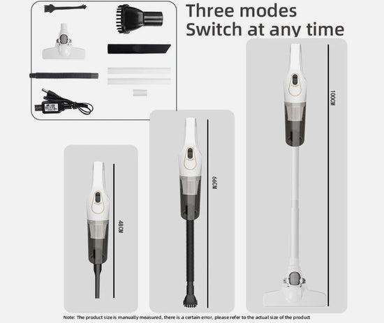 3 IN 1 Cordless Vacuum Cleaner Hoover Upright Lightweight Handheld Bagless Vac