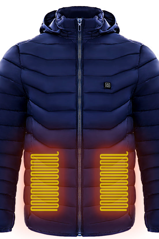Men’s Heated Puffer Jacket – 9-Zone Electric Heating Coat