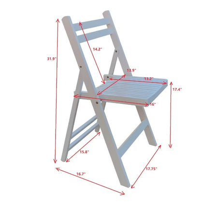 Furniture Slatted Wood Folding Chairs