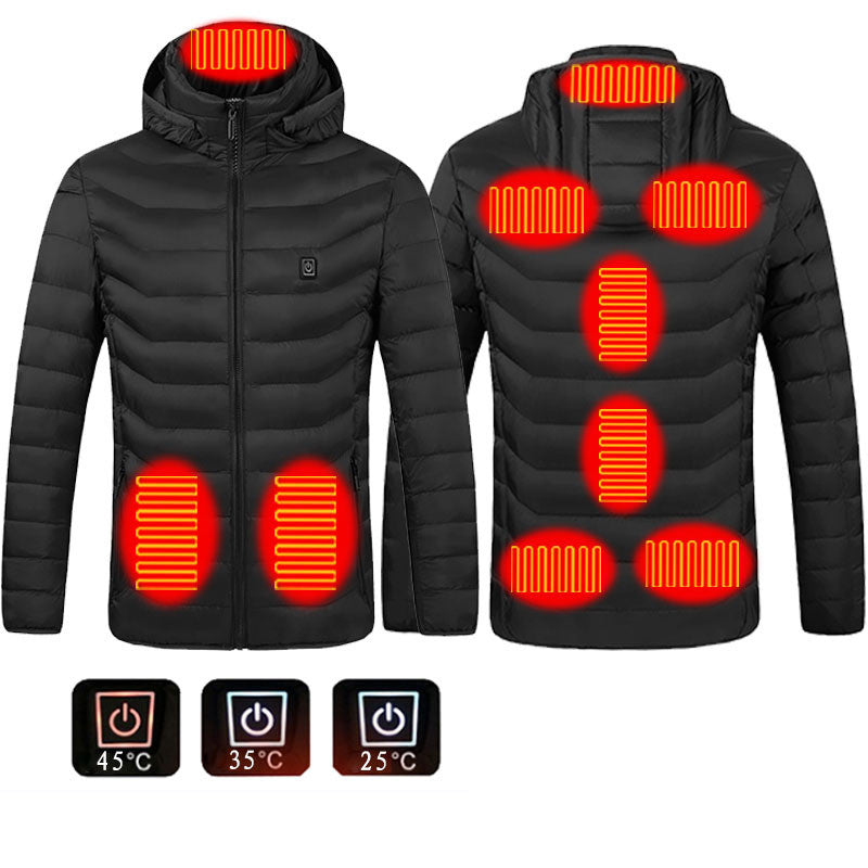 Men’s Heated Puffer Jacket – 9-Zone Electric Heating Coat