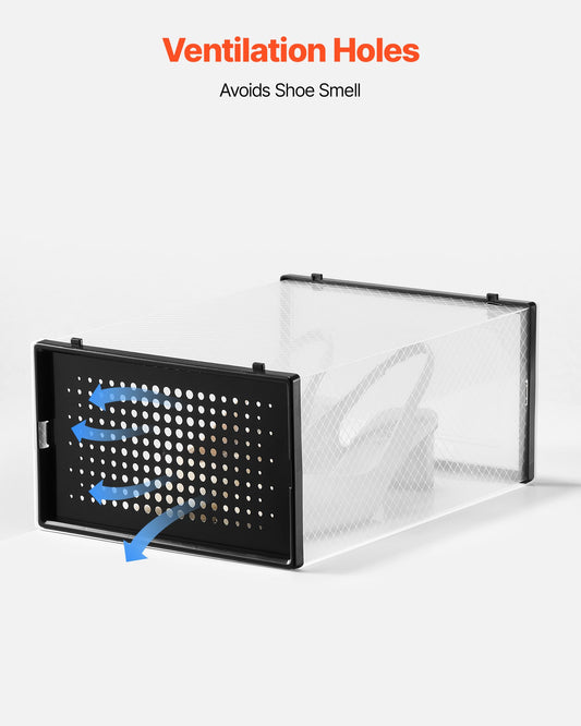 Stackable Shoe Storage Boxes (12 Pack) – Fits Up to UK Size 10.5