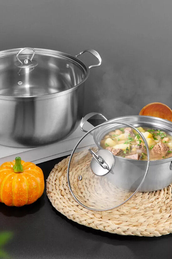 11PCS Induction Non Stick Stainless Steel Cookware Cooking Pot Pan With Lids Set