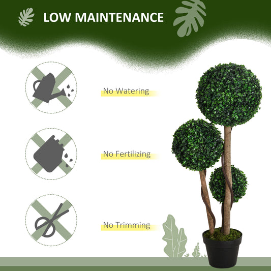 Artificial Boxwood Topiary Tree in Pot