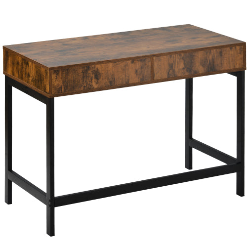 Industrial Computer Desk & Dressing Table with 2 Drawers | Home Office Workstation