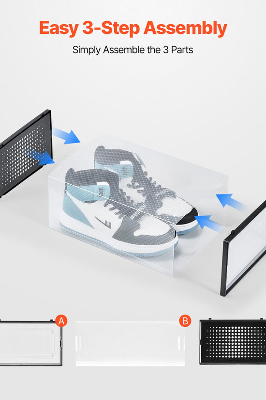 Stackable Shoe Storage Boxes (12 Pack) – Fits Up to UK Size 10.5