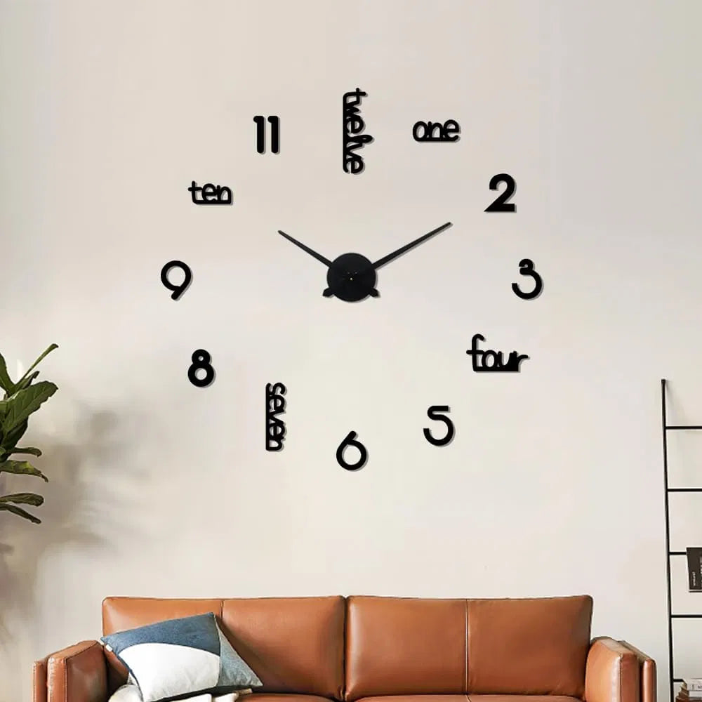 Modern Acrylic Wall Clock (Silent)