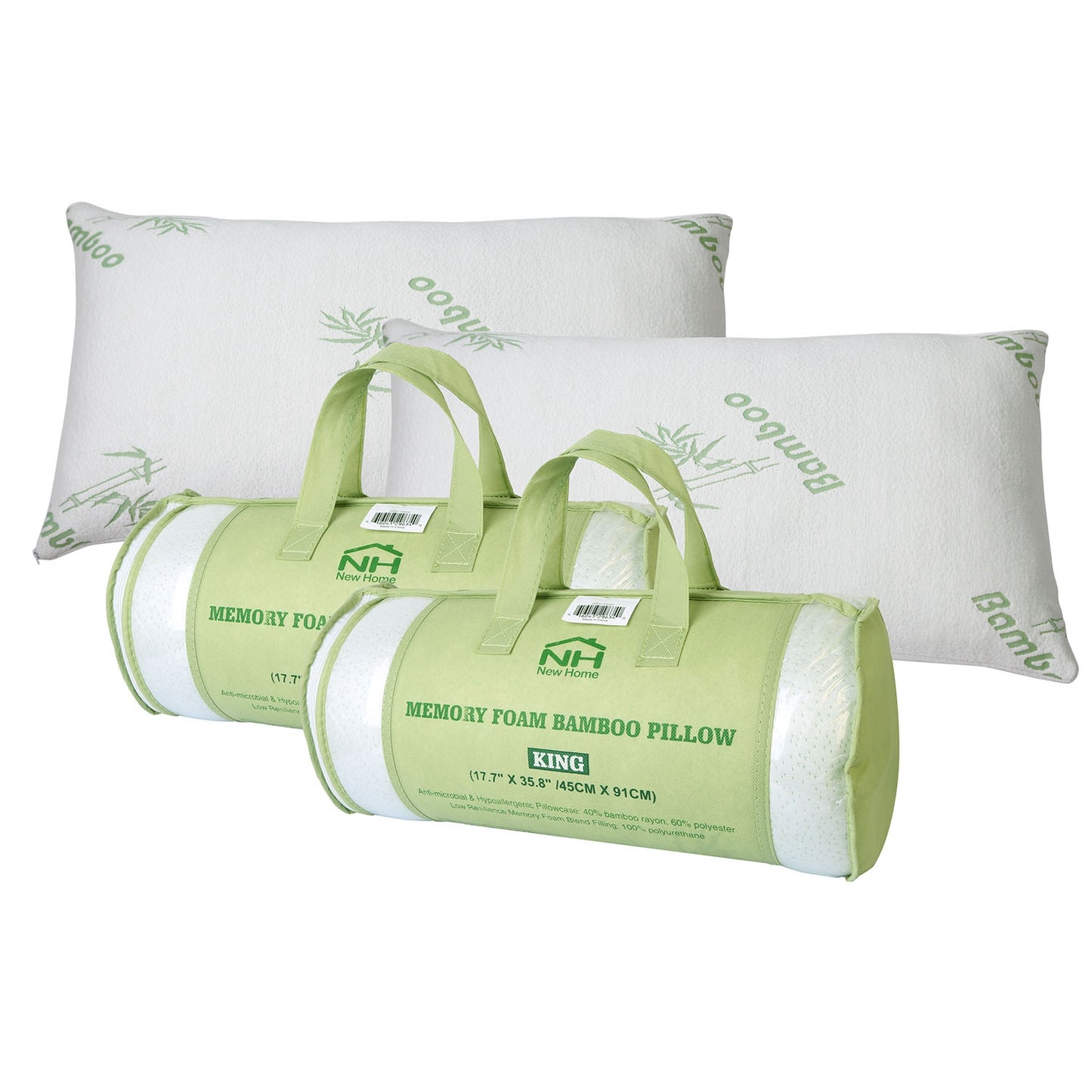 Queen Size Bamboo Memory Foam Pillow